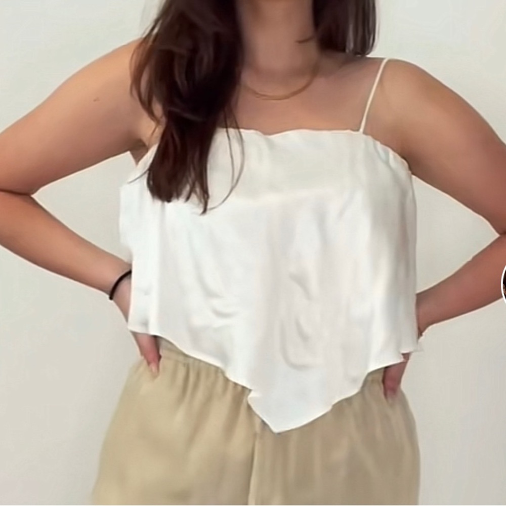 Zara silk bandana open back shirt - NEW